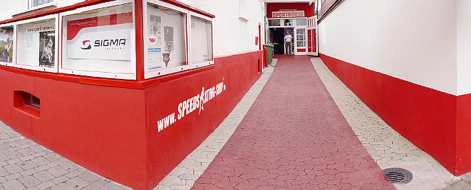 Speedskating-Shop Eingangsbereich